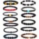 *57 - Karkötő kézzel készített természetes drágakő gyöngyök kerek nyújtó gyógyító reiki 8mm