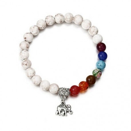 *16 - Karkötő kézzel készített természetes drágakő gyöngyök kerek nyújtó gyógyító reiki 8mm