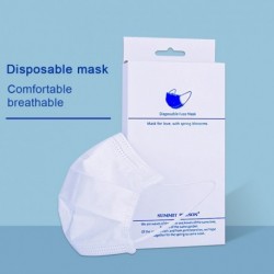 Fehér - 20db Unisex eldobható háromrétegű szájmaszk
