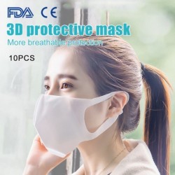 10db eldobható maszk 3 rétegű 3D lélegző szájmaszk nem szőtt pormaszk porálló