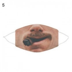 5. - Mosolygó arckifejezés  pamut arc száj MASZK Halloween Party Prop
