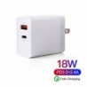 18 Wos kettős USBtöltő Gyors töltés PD 3.0 Gyors töltés telefon töltő Fali adapter USB C típusú gyors töltő iPhone