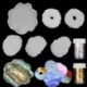 6 csomag szilikon geode alátét epoxigyanta műanyag szett, 2 üveg arany fólia pehelyvel a barkácsgyanta öntéshez geode