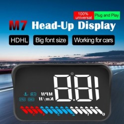 Autó HUD Head Up kijelző OBD II GPS kettős rendszersebesség MPH KM / h Motor fordulatszám túllépés Figyelmeztetés