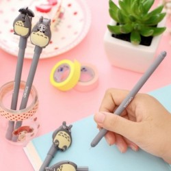 Kreatív Totora fekete 0,5 mmes zselés toll rajzfilm aranyos toll írószer ajándék