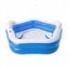 Felfújható medence ülésekkel Fejtámla pohártartó Családi pancsoló medence Úszómedence Fürdőkád gyerek Kisgyermekek