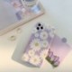 ins Purple Daisy Flowers mobiltelefon tok iPhone 11 Pro Max XR X XS Max iphone SE 6 7 8 Plus hátlaphoz Puha tokok