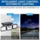 Kültéri érzékelő fény 3 fejű napfény nagy fényerejű 74LED 360 ° os szöggel állítható IP65 vízálló automatikus