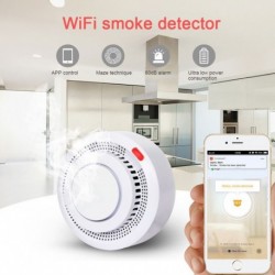Tuya WiFi füstjelző intelligens vezeték nélküli füstérzékelő tűzvédelmi tűzjelző otthoni biztonsági rendszer