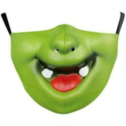 * 34 - Mosható arcmaszk fél arc koponya száj Mark HipHop Cospaly Party One Size Mask0