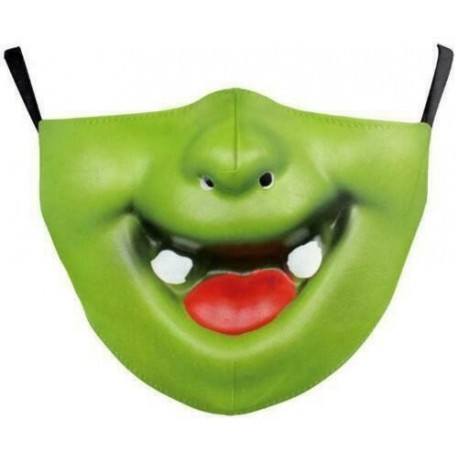 * 34 - Mosható arcmaszk fél arc koponya száj Mark HipHop Cospaly Party One Size Mask0