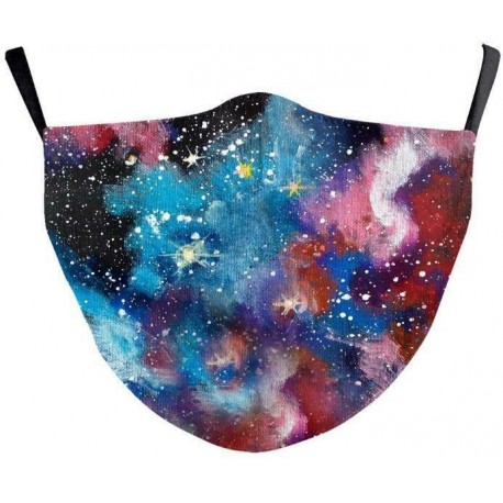 Design-27 - NewTie Dye újrafelhasználható mosható arcmaszk fél arc száj vicces arcvédő szűrő