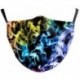 Design-24 - NewTie Dye újrafelhasználható mosható arcmaszk fél arc száj vicces arcvédő szűrő