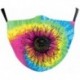 Design-24 - NewTie Dye újrafelhasználható mosható arcmaszk fél arc száj vicces arcvédő szűrő