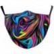 Design-24 - NewTie Dye újrafelhasználható mosható arcmaszk fél arc száj vicces arcvédő szűrő