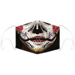 Design-75 - 3D Unisex újrafelhasználható mosható arcmaszk fél arc száj vicces arcvédő szűrő