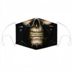 Design-18 - 3D Unisex újrafelhasználható mosható arcmaszk fél arc száj vicces arcvédő szűrő