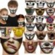 Design-5 - 3D Unisex újrafelhasználható mosható arcmaszk fél arc száj vicces arcvédő szűrő
