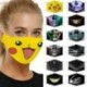 Fekete-fehér zebra nyomtatva - Gyerekek Női női 3D-s vicces szájjelző szövet arcmaszk mosható party varázsgótikus