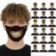 Fekete-fehér zebra nyomtatva - Gyerekek Női női 3D-s vicces szájjelző szövet arcmaszk mosható party varázsgótikus