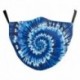 21 - Tie Dye 3D nyomtatott állítható vicces szájjel szövet szövetmaszk mosható többször használható