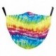 6. - Tie Dye 3D nyomtatott állítható vicces szájjel szövet szövetmaszk mosható többször használható