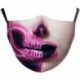* 58 - Mosható arcmaszk fél arc koponya száj Mark HipHop Cospaly Party One Size Mask0