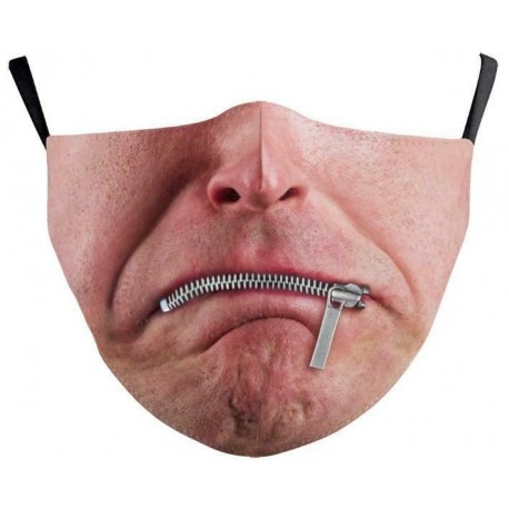 * 147 - Mosható arcmaszk fél arc koponya száj Mark HipHop Cospaly Party One Size Mask0
