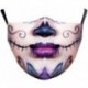 * 19 - Mosható arcmaszk fél arc koponya száj Mark HipHop Cospaly Party One Size Mask0