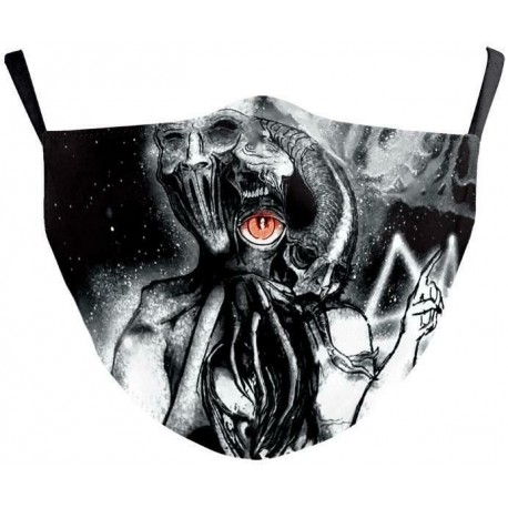 * 8 - Mosható arcmaszk fél arc koponya száj Mark HipHop Cospaly Party One Size Mask0