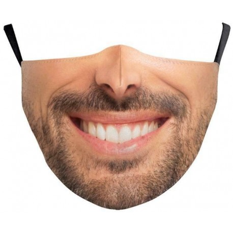 * 149 - Mosható arcmaszk fél arc koponya száj Mark HipHop Cospaly Party One Size Mask0