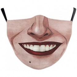 * 132. - Mosható arcmaszk fél arc koponya száj Mark HipHop Cospaly Party One Size Mask0