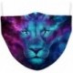 Design-63 - Férfi újrafelhasználható unisex vicces mosható arcmaszk fél arc száj Mark HipHop rajzfilm
