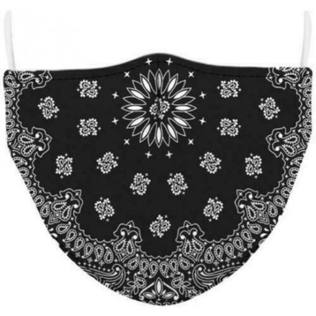 Design-34 - Férfi újrafelhasználható unisex vicces mosható arcmaszk fél arc száj Mark HipHop rajzfilm