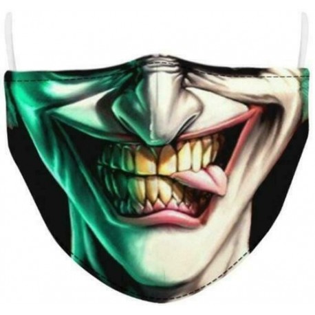 Design-6 - Férfi újrafelhasználható unisex vicces mosható arcmaszk fél arc száj Mark HipHop rajzfilm