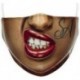 Design-60 - Férfi újrafelhasználható unisex vicces mosható arcmaszk fél arc száj Mark HipHop rajzfilm