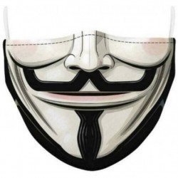 Design-58 - Férfi újrafelhasználható unisex vicces mosható arcmaszk fél arc száj Mark HipHop rajzfilm