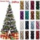 narancssárga - 24X Glitter Xmas Tree Hanger Baubles díszgömbök karácsonyi dekoráció törésálló