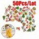 Nincs szín - 50db / tétel 2 lyuk Scrapbooking Mikulás szarvas fából készült karácsonyi gombok varrása