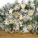 hópehely - 12db fa karácsonyfa hópehely angyal medálok dísz karácsony függő dekoráció