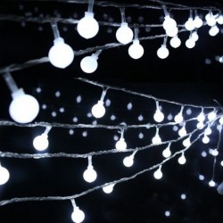 Hideg fehér - EU csatlakozó 40LEDs izzó kerek labda húr fény esküvői karácsony party kerti dekorációs lámpa