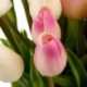 Világos lila - 10db mesterséges PU virág csokor hamis tulipán karácsonyi násznép esküvői dekoráció