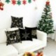 F - Boldog karácsonyt csillogó őszibarack bőr kanapé dobás párnahuzat párnahuzat ajándék CA