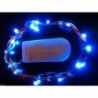Kék - 10LED cellás működtetésű mikrohuzal húr tündér fény DIY Party Xmas esküvő