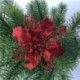 Rózsaszín - 10x karácsonyi Mikulásvirág csillogó virágfa függő karácsonyi party dekorációs ajándék