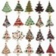 62-Fehér hóember - Karácsonyfa hóember szarvas harang zománc bross tű Xmas Party divat ékszerek