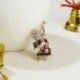 Rózsaszín szárny - Karácsonyi angyal szárny pingvin kristály zománc bross tű Xmas női party forró ajándék