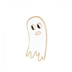 26 Fehér szellem - Rajzfilm zománc piercing bross tű gallér jelvény Corsage Lady karácsonyi aranyos ajándék