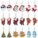 38-karácsonyfa - Karácsonyi kristály zománc fülbevalók Dangle Stud Hook Charms Xmas Party női ajándék