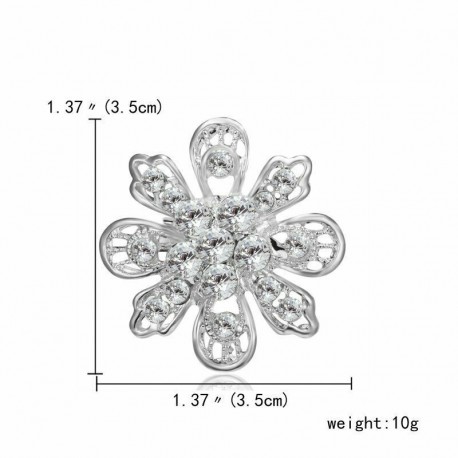 3-aranyos virág - Divat kristály virág csokor bross csapok nők karácsonyi esküvői menyasszonyi ajándék